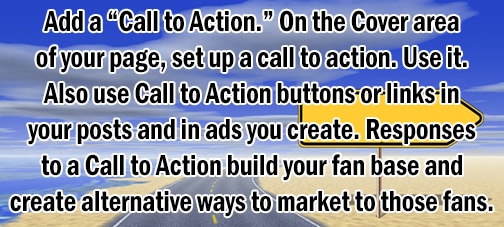 Facebook profile call to action